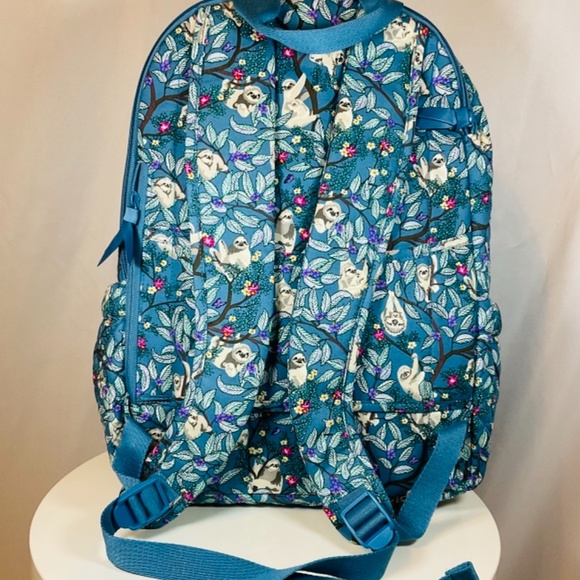 🌸Vera Bradley Campus Backpack Sloth Hanging Around Spring Break - Picture 2 of 9